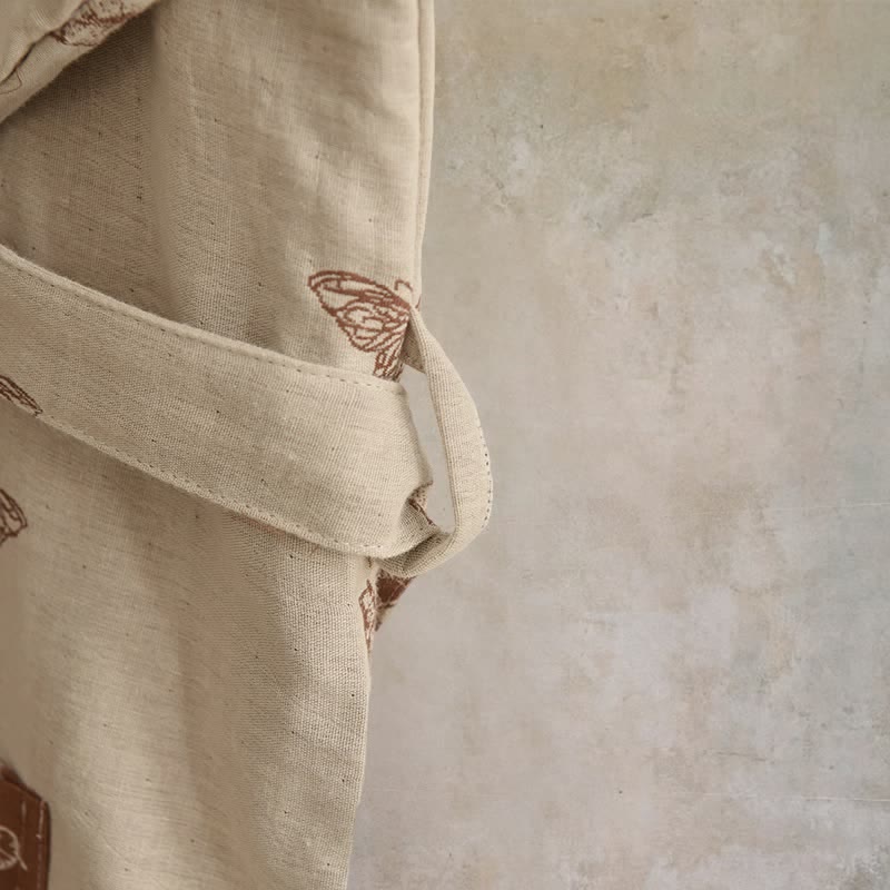 Eleganter Kimono-Bademantel aus Baumwolle mit Schmetterlingsmotiv - image 16