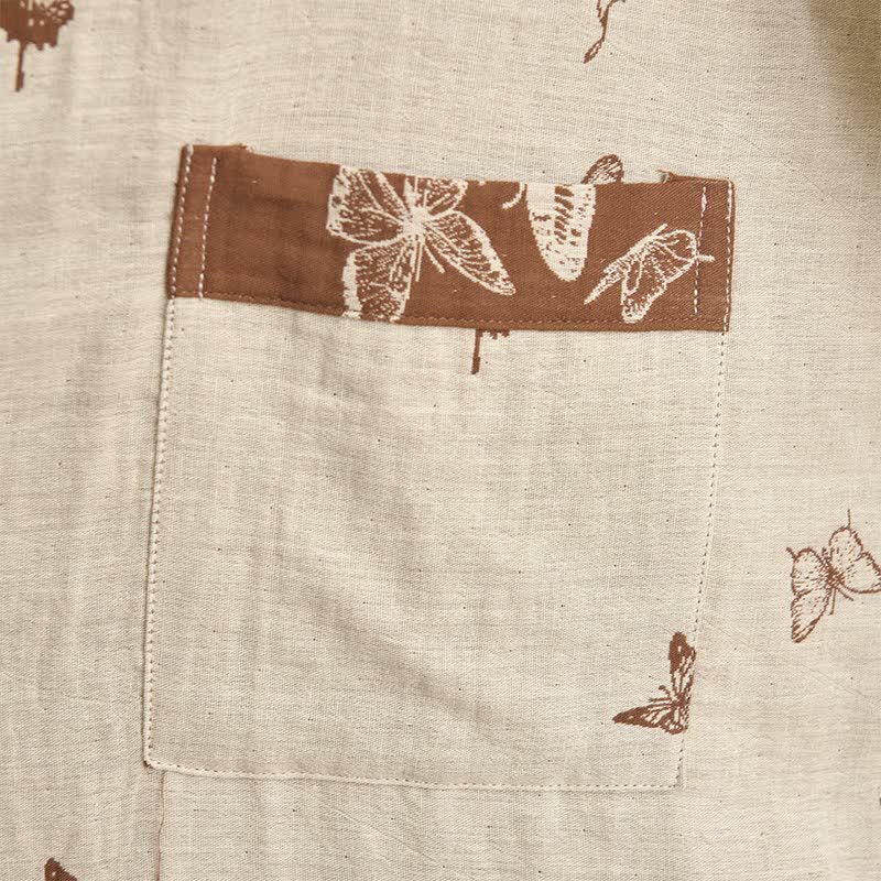 Eleganter Kimono-Bademantel aus Baumwolle mit Schmetterlingsmotiv - image 13