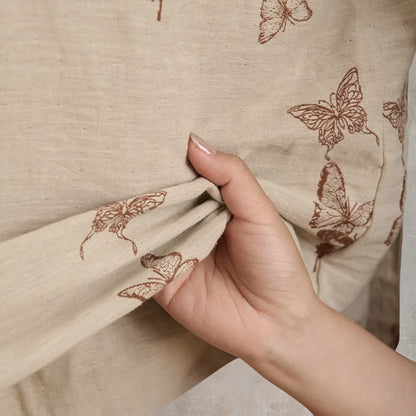 Eleganter Kimono-Bademantel aus Baumwolle mit Schmetterlingsmotiv - image 15