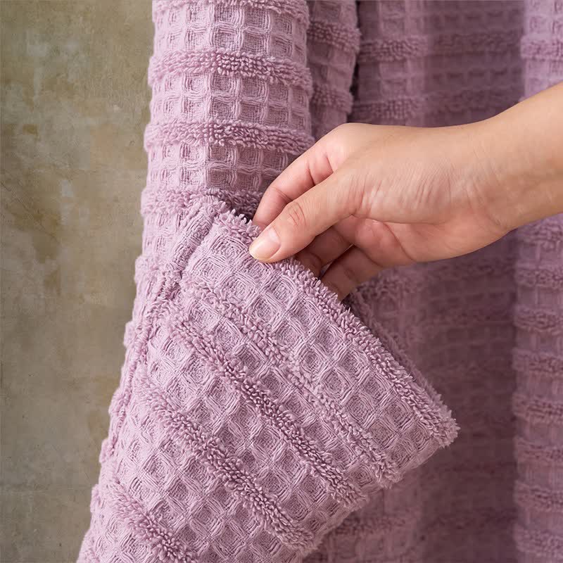 Kimono-Bademantel aus Baumwolle mit Waffelmuster - image 7