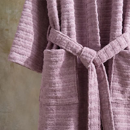 Kimono-Bademantel aus Baumwolle mit Waffelmuster - image 5