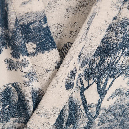 Kimono-Bademantel aus Baumwolle mit Toile-Print - image 3