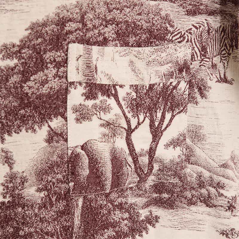 Kimono-Bademantel aus Baumwolle mit Toile-Print - image 15
