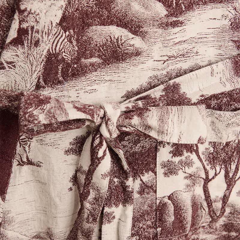 Kimono-Bademantel aus Baumwolle mit Toile-Print - image 16