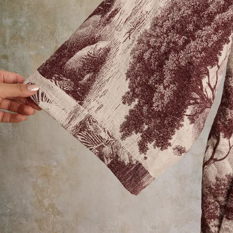 Kimono-Bademantel aus Baumwolle mit Toile-Print - image 14
