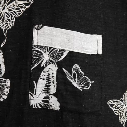 Kimono-Bademantel aus reiner Baumwolle mit Schmetterlingsmotiv - image 5
