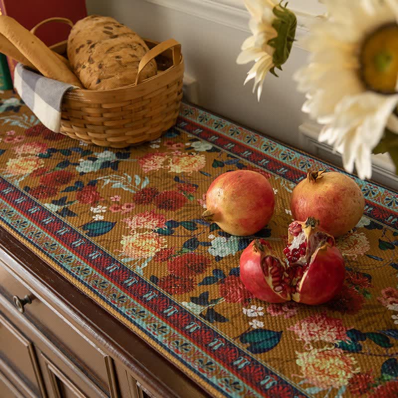 Vintage-Tischläufer mit Blumenquasten - image 3