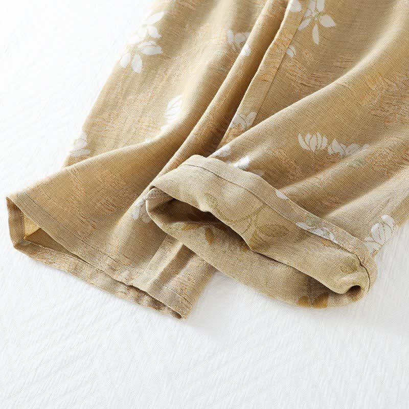 Loungewear-Set aus Baumwolle mit Blumenmuster und chinesischem Knoten - image 9