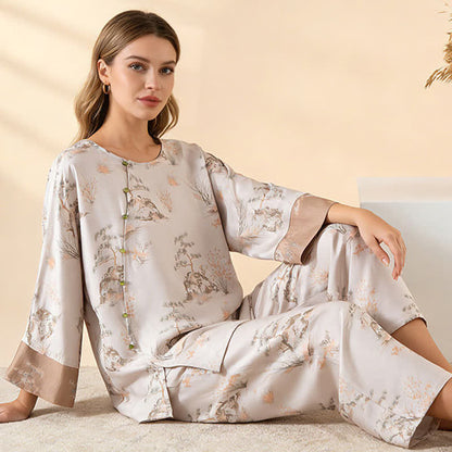 Loungewear-Set für Damen aus orientalisch bedrucktem Fiberglas - image 10