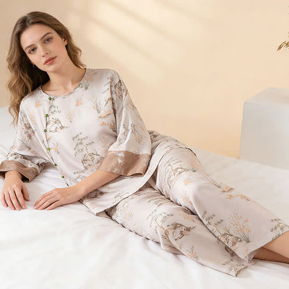 Loungewear-Set für Damen aus orientalisch bedrucktem Fiberglas - image 11