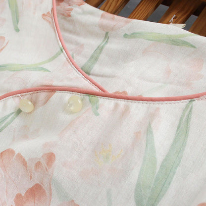 Damenpyjama aus Bambusfaser mit Tulpenmuster - image 3