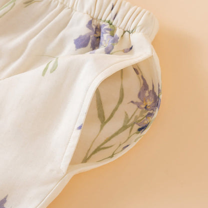Damenpyjama mit Iris-Print aus Bambusfaser - image 11