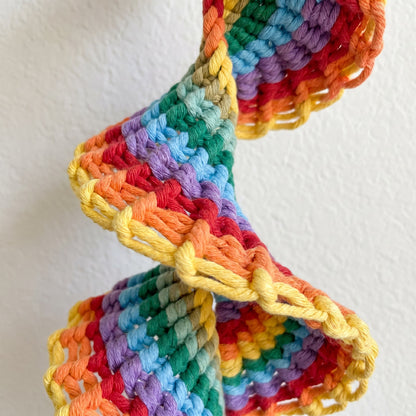 Boho-Regenbogen-Makramee-Hängeglocke als Wanddekoration - image 5