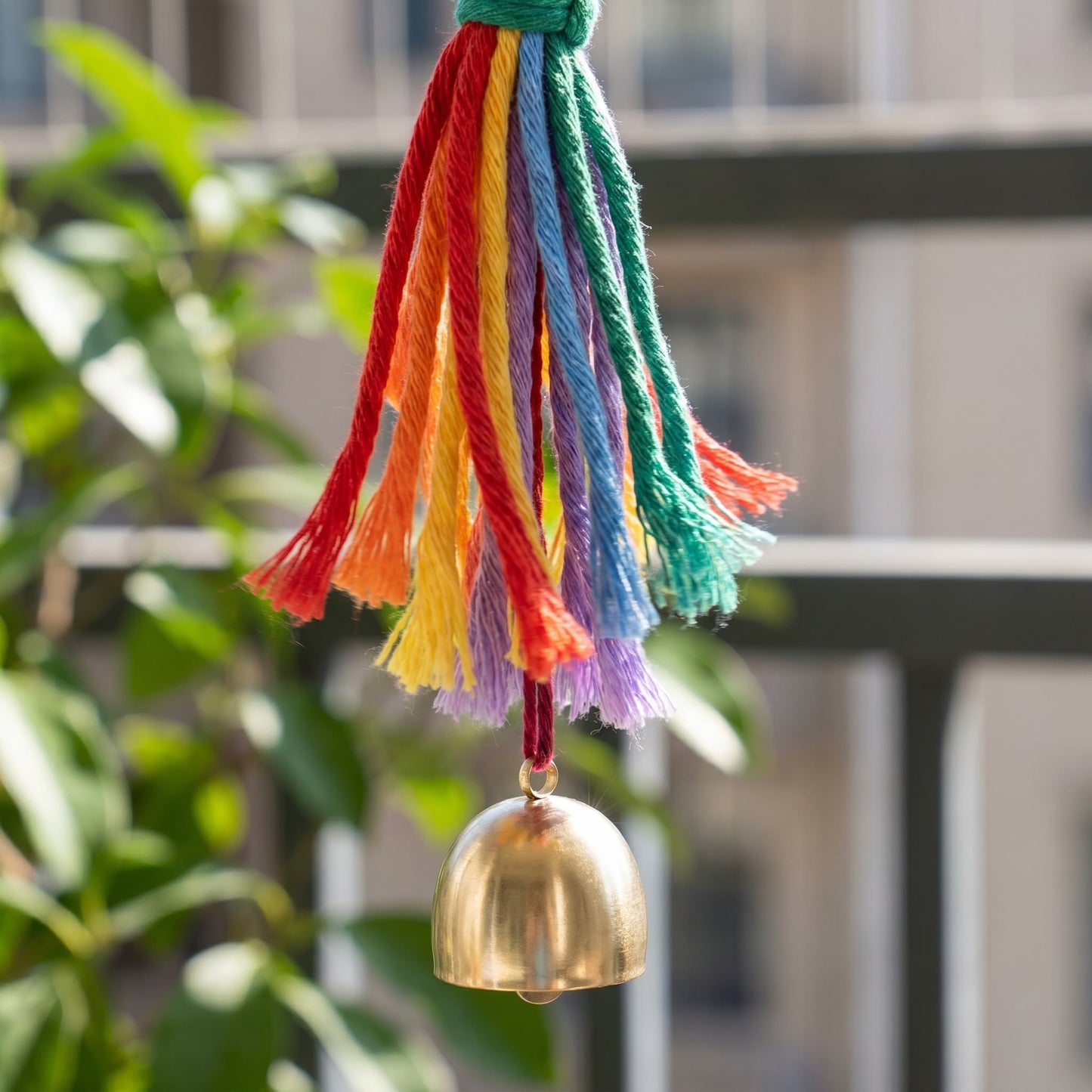 Boho-Regenbogen-Makramee-Hängeglocke als Wanddekoration - image 7