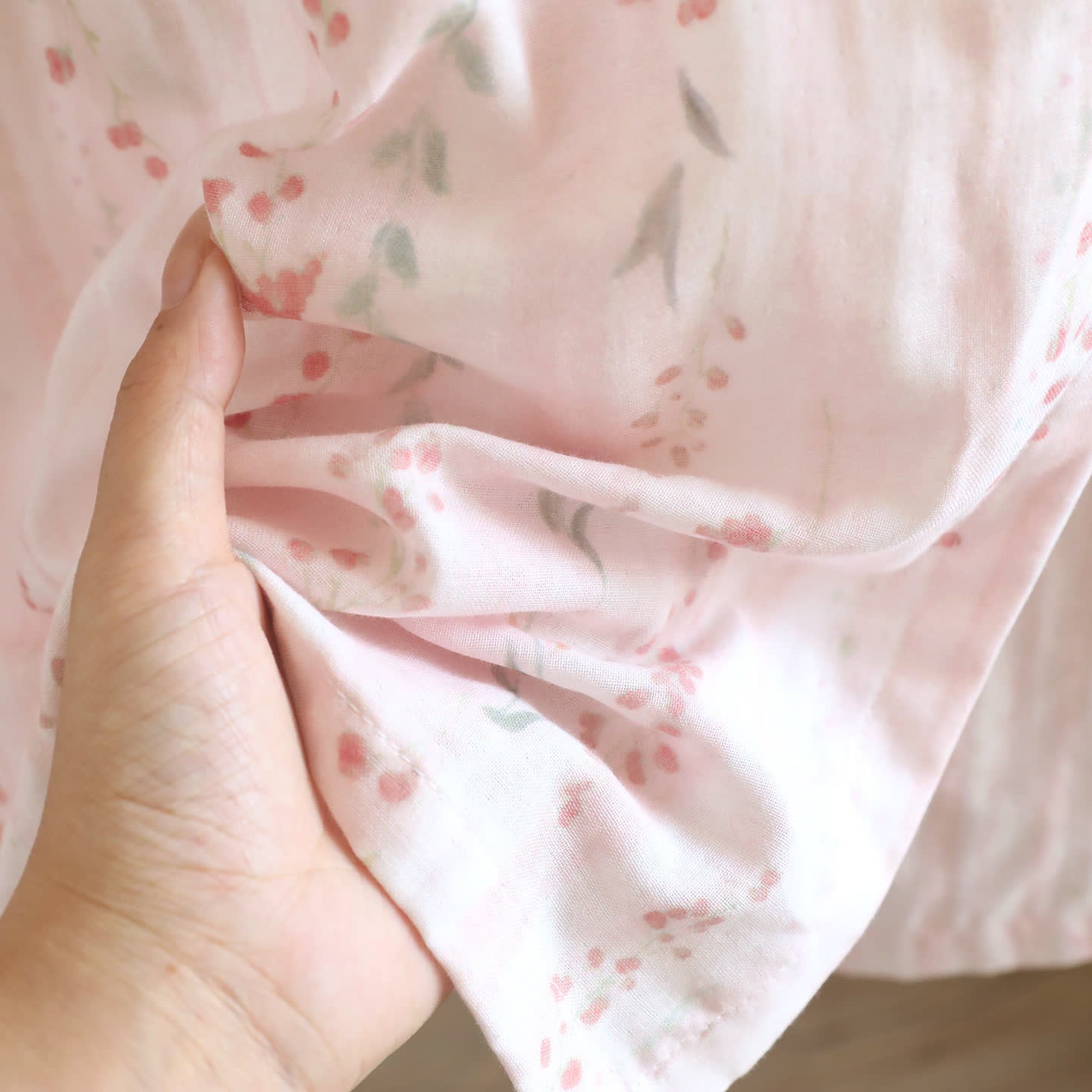 Kimono-Nachthemd/Loungewear aus geblümtem Baumwollgaze - image 9