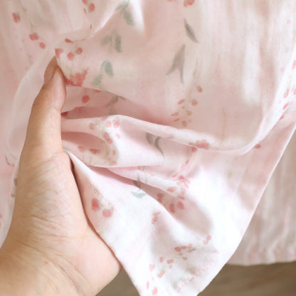 Kimono-Nachthemd/Loungewear aus geblümtem Baumwollgaze - image 9