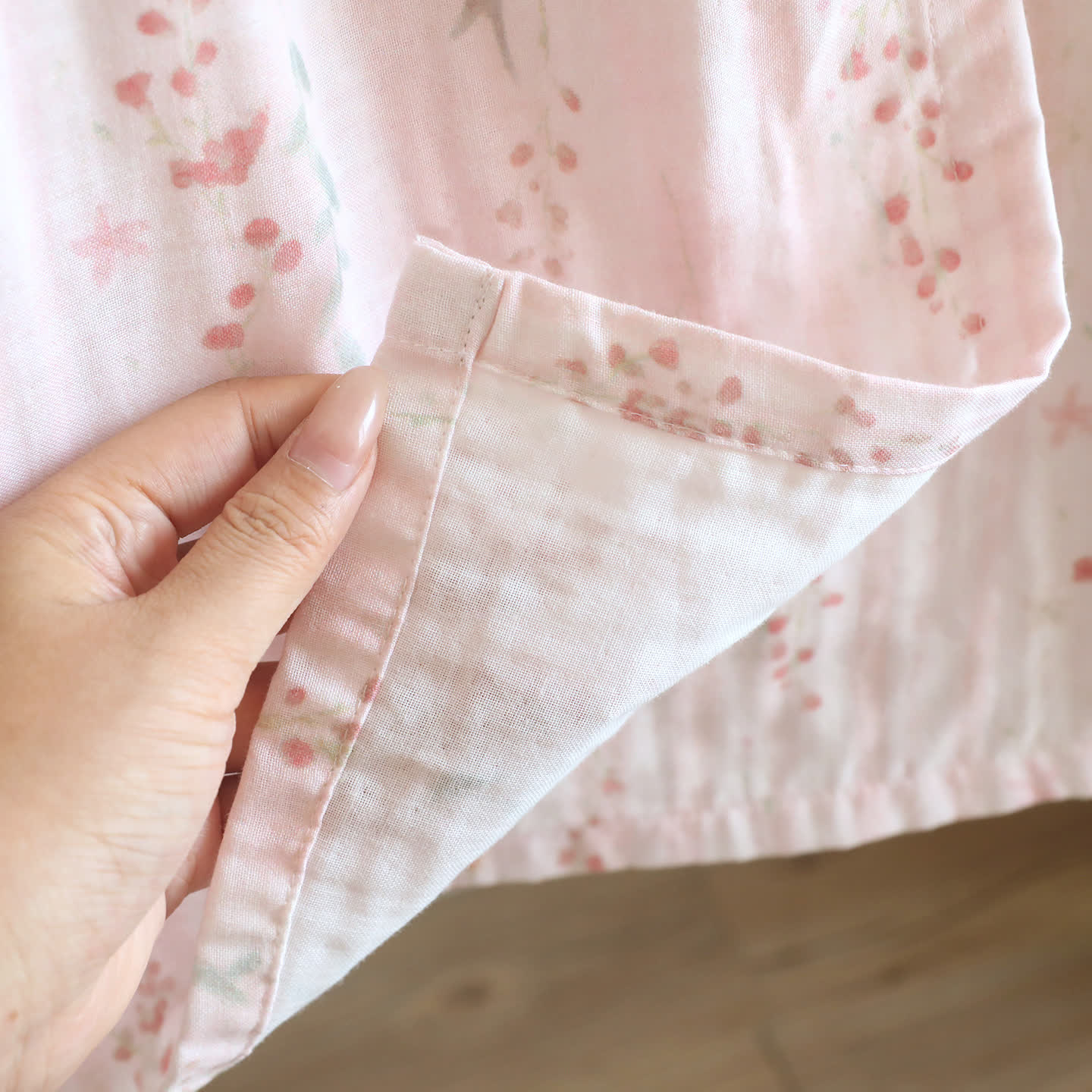 Kimono-Nachthemd/Loungewear aus geblümtem Baumwollgaze - image 10