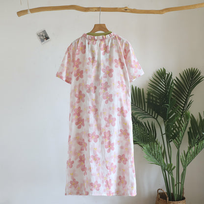 Sakura Blumenmuster Kimono-Nachthemd aus Baumwollgaze - image 3