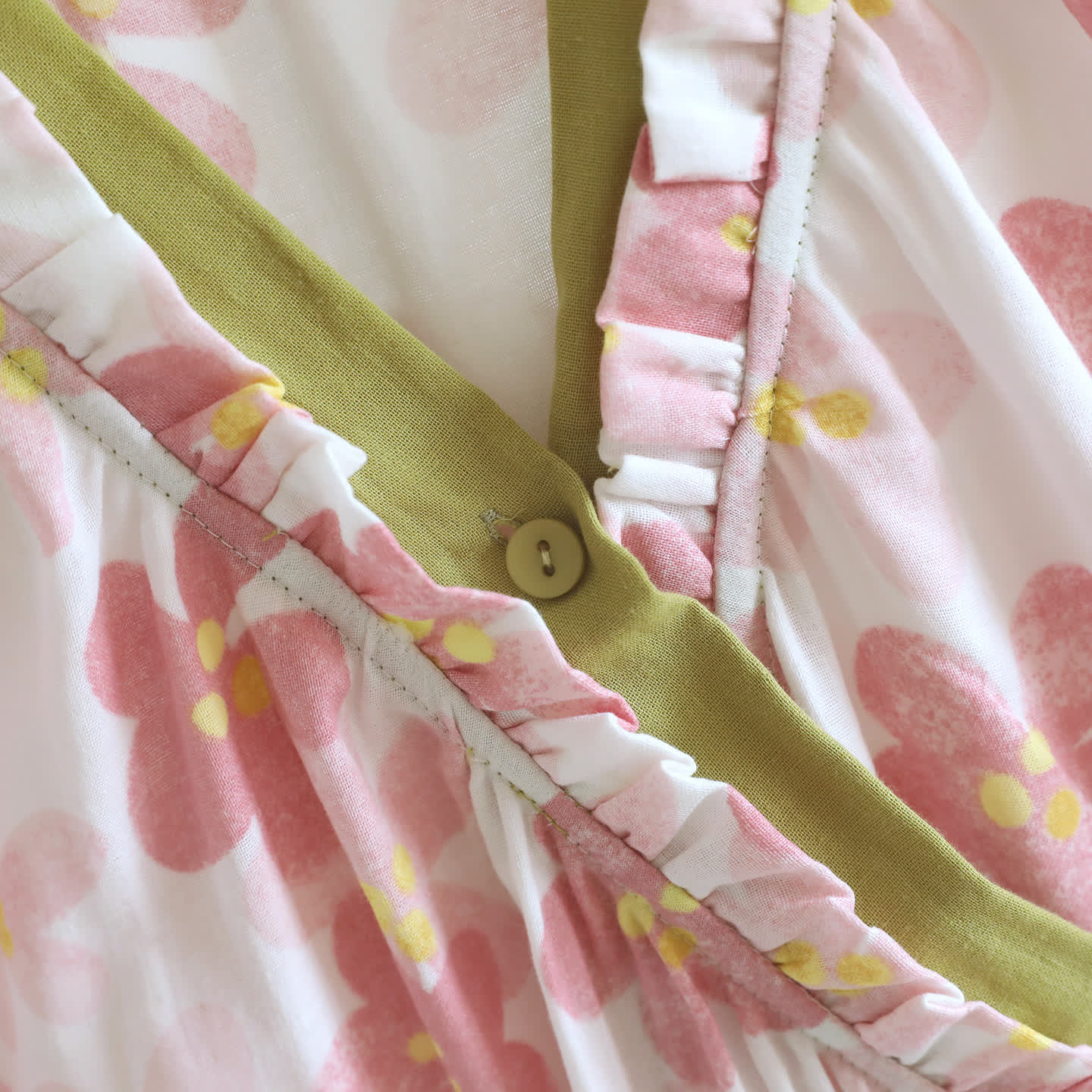 Sakura Blumenmuster Kimono-Nachthemd aus Baumwollgaze - image 5