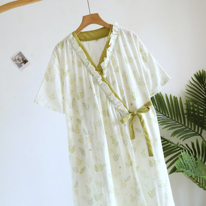 Yukata-Kleid aus Baumwollgaze mit Waldherbarium - image 3