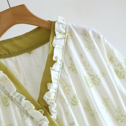 Yukata-Kleid aus Baumwollgaze mit Waldherbarium - image 5