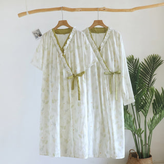 Yukata-Kleid aus Baumwollgaze mit Waldherbarium - image 0