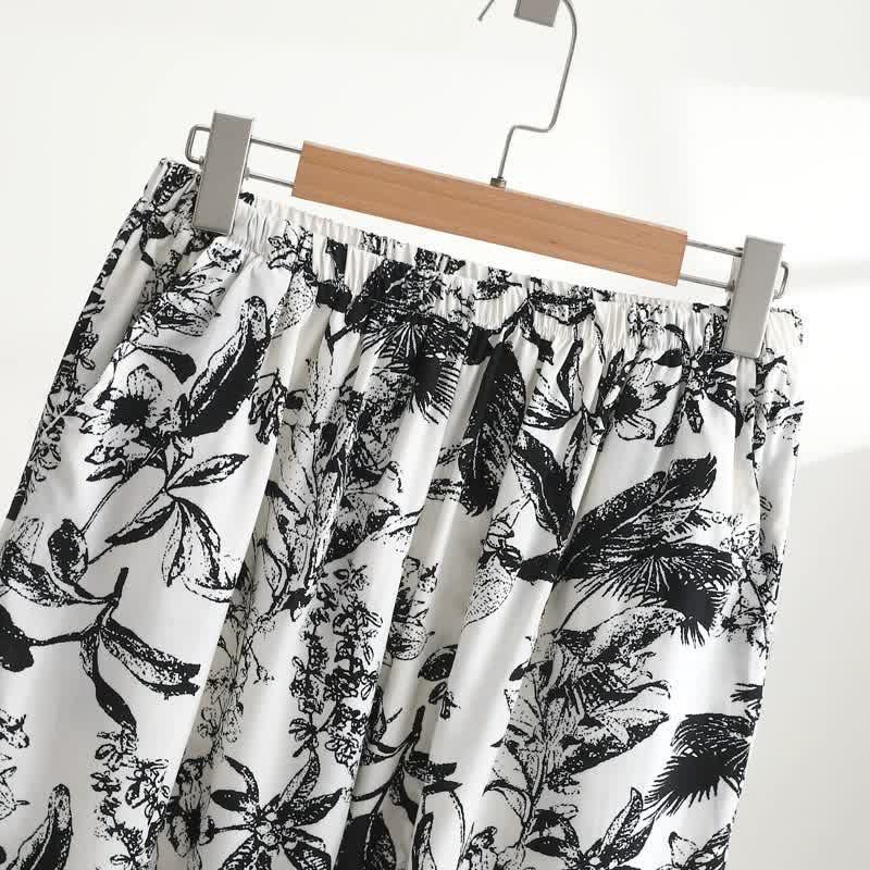 Pyjama-Set mit monochromem botanischem Muster - image 7