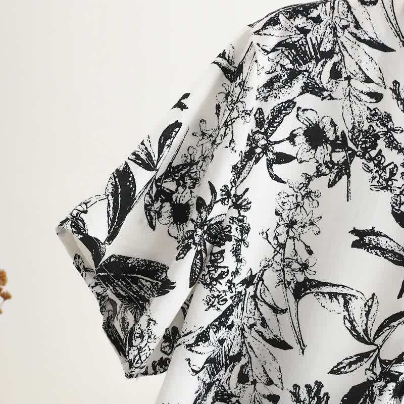 Pyjama-Set mit monochromem botanischem Muster - image 5