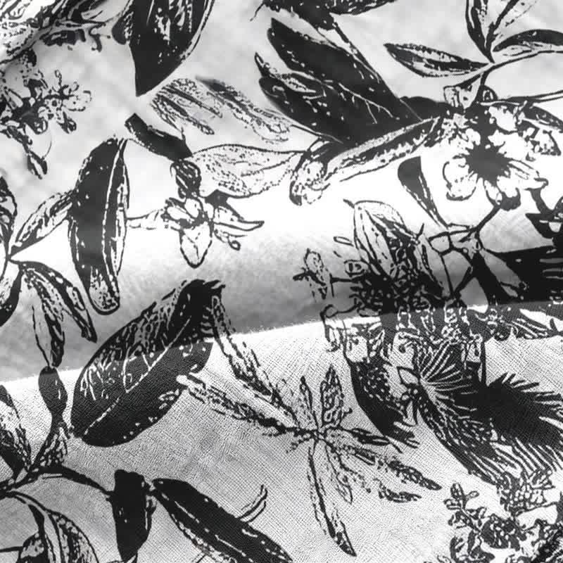 Pyjama-Set mit monochromem botanischem Muster - image 9