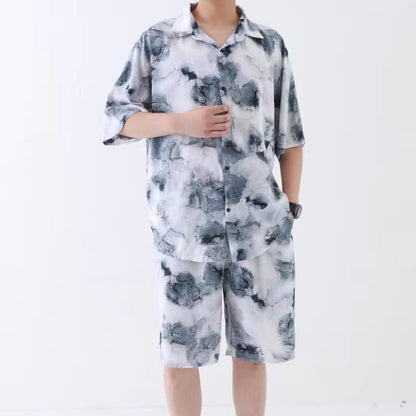 Unisex-Pyjama-Set im Ink-Wash-Stil - image 4