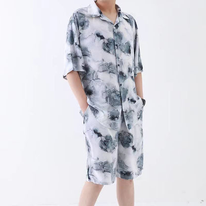 Unisex-Pyjama-Set im Ink-Wash-Stil - image 2