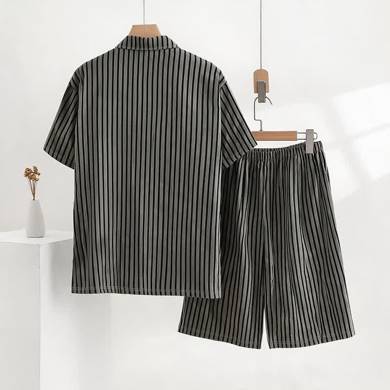 Unisex-Pyjama-Set aus Modal mit Streifen - image 3
