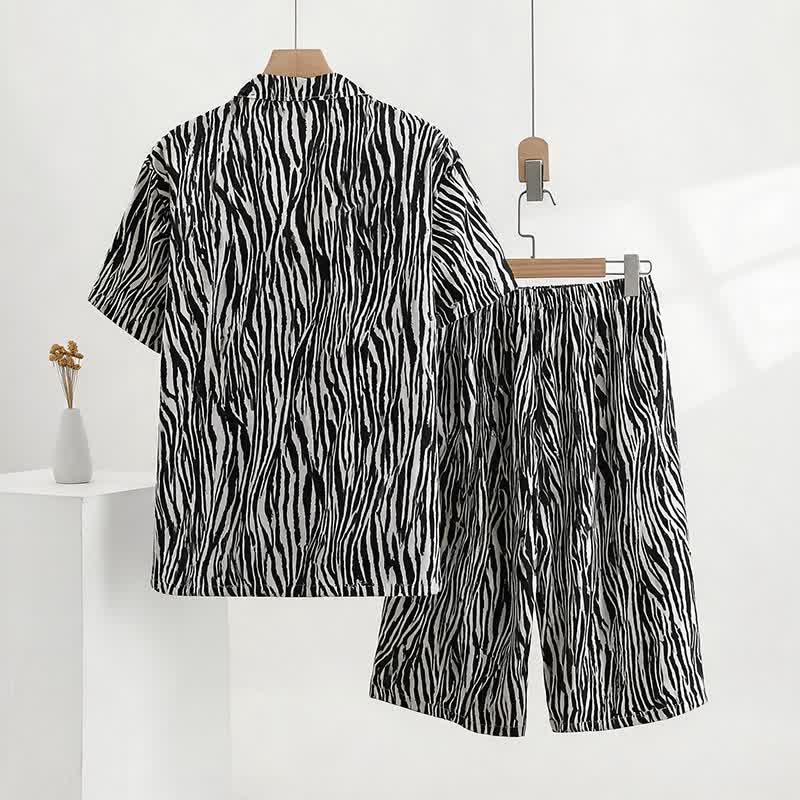 Unisex-Pyjama-Set aus Modal mit Zebramuster - image 2
