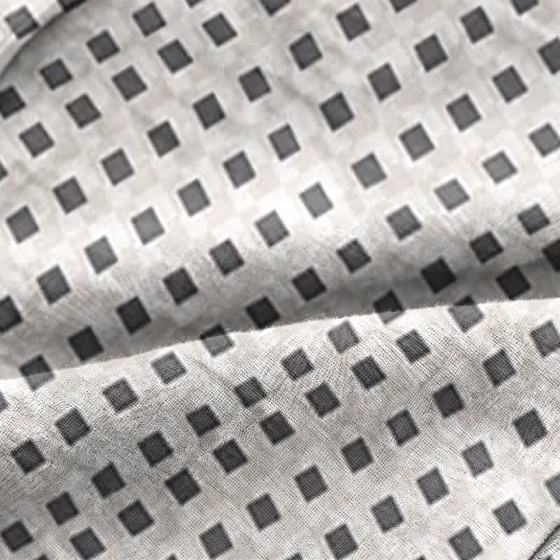 Unisex Mini-Karo-Pyjama-Set mit V-Ausschnitt - image 5