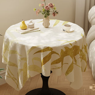 Tischdecke im Landhausstil mit botanischem Blattmuster - Beige - 140 x 220cm - image 0