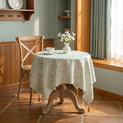 Elegante Tischdecke mit Bambusblattquasten - image 2