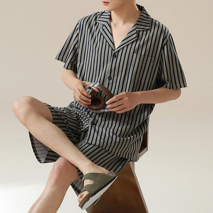 Unisex-Pyjama-Set aus Modal mit Streifen - image 2