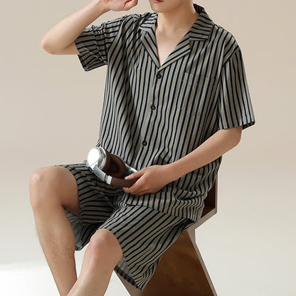 Unisex-Pyjama-Set aus Modal mit Streifen - image 1