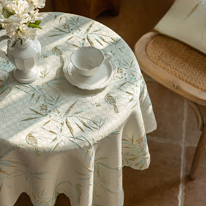 Elegante Tischdecke mit Bambusblattquasten - image 7
