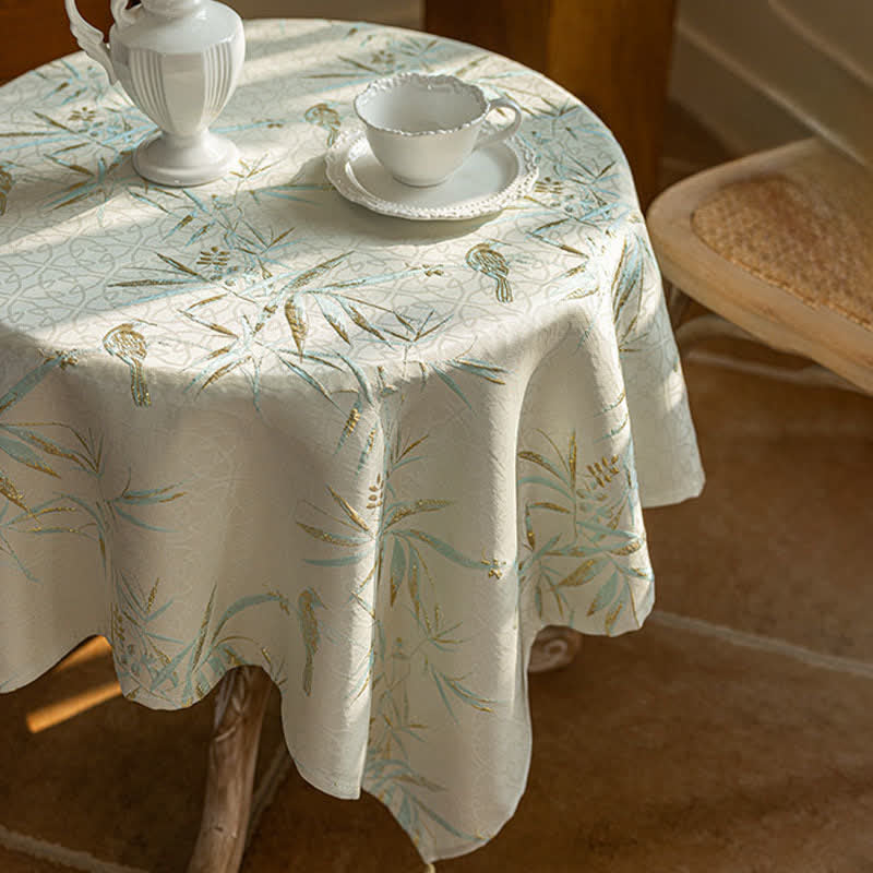 Elegante Tischdecke mit Bambusblattquasten - image 6
