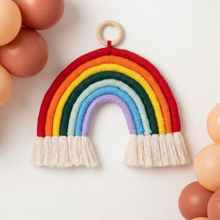 Boho-Regenbogen-Makramee-Wandbehang aus Baumwolle - Regenbogen - image 0