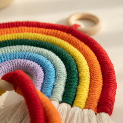 Boho-Regenbogen-Makramee-Wandbehang aus Baumwolle - image 6
