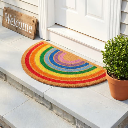 Regenbogenfarbener, rutschfester Kokosfaserteppich für den Eingangsbereich - image 3