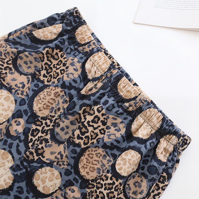 Loungewear-Set mit Leopardenmuster in Marineblau - image 6