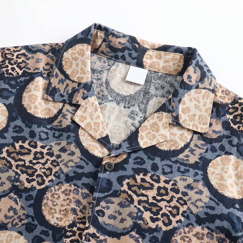 Loungewear-Set mit Leopardenmuster in Marineblau - image 5