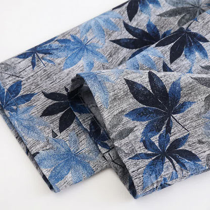 Unisex-Pyjama-Set mit blauem Blattmuster - image 6