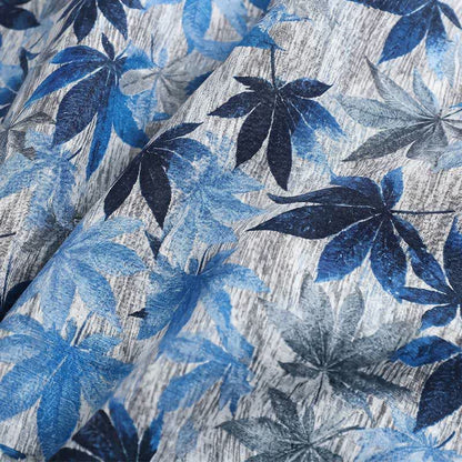 Unisex-Pyjama-Set mit blauem Blattmuster - image 7