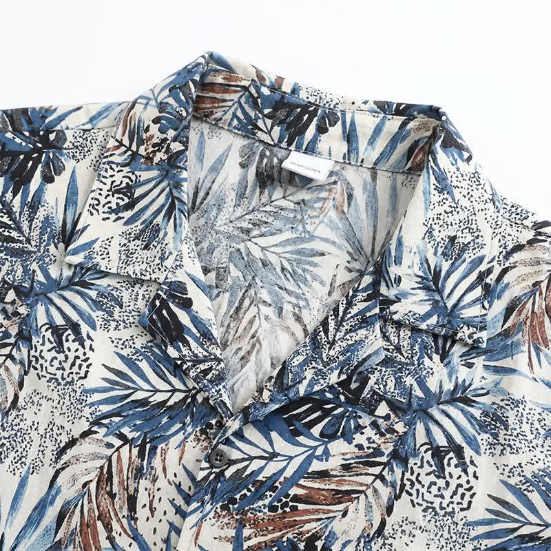 Loungewear-Set mit tropischem Blätterprint - image 5
