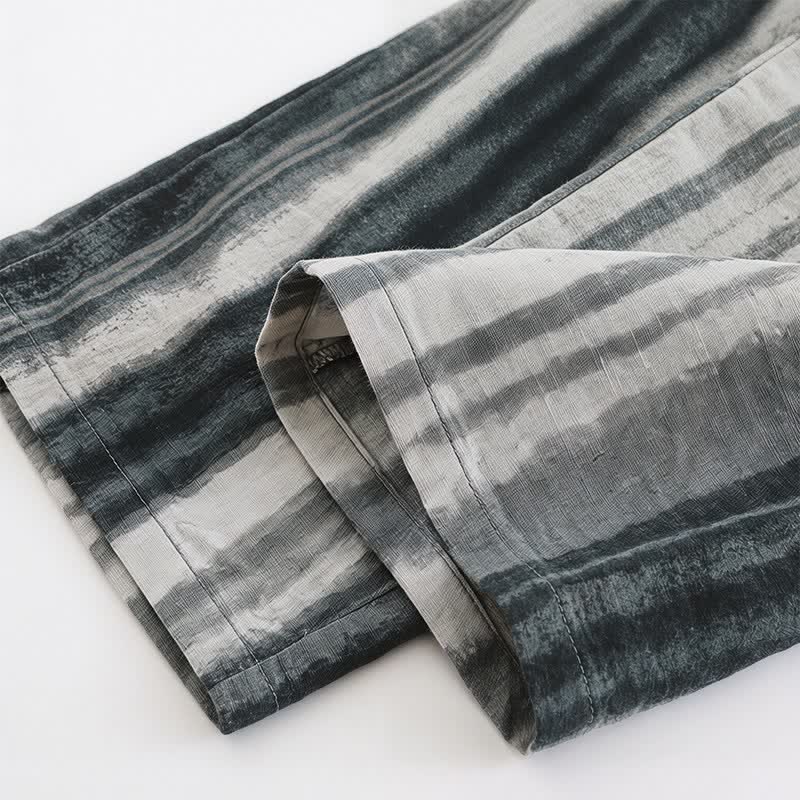 Unisex-Pyjama mit Stehkragen und Tintenstreifen - image 5