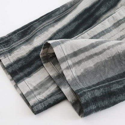 Unisex-Pyjama mit Stehkragen und Tintenstreifen - image 5